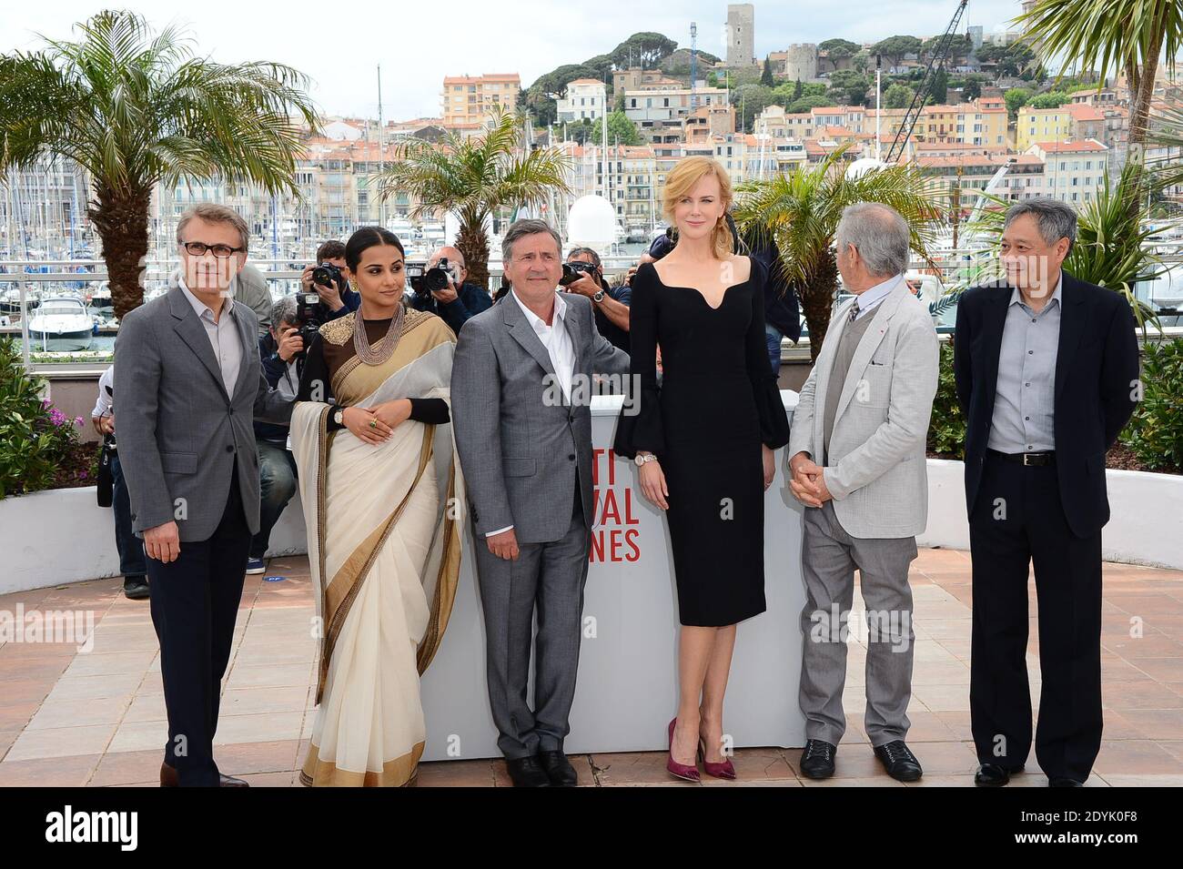 Christoph Waltz, Vidya Balan, Daniel Auteuil, Nicole Kidman, Director Steven Spielberg, Ang Lee posing at the Jury's photocall held at the Palais Des Festivals as part of the 66th Cannes film festival, in Cannes, southern France, on May 15, 2013. Photo by Nicolas Briquet/ABACAPRESS.COM Stock Photo