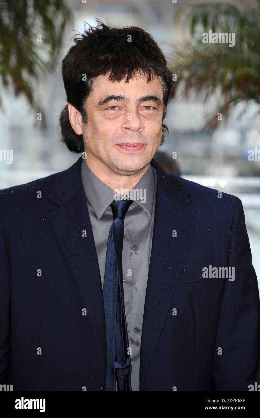 Benicio Del Toro posing at Jimmy P. Psychotherapy Of A Plains Indian  photocall held at the Palais Des Festivals as part of the Cannes Film  Festival in Cannes, France on May 17,