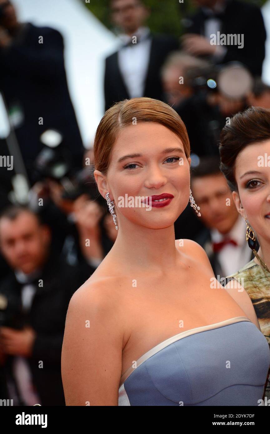 Lea Seydoux arriving at the 'Jimmy P. Psychotherapy Of A Plains Indian' screening and 'Grand Central screening held at the Palais Des Festivals as part of the Cannes Film Festival in Cannes, France on May 18, 2013. Photo by Nicolas Briquet/ABACAPRESS.COM Stock Photo
