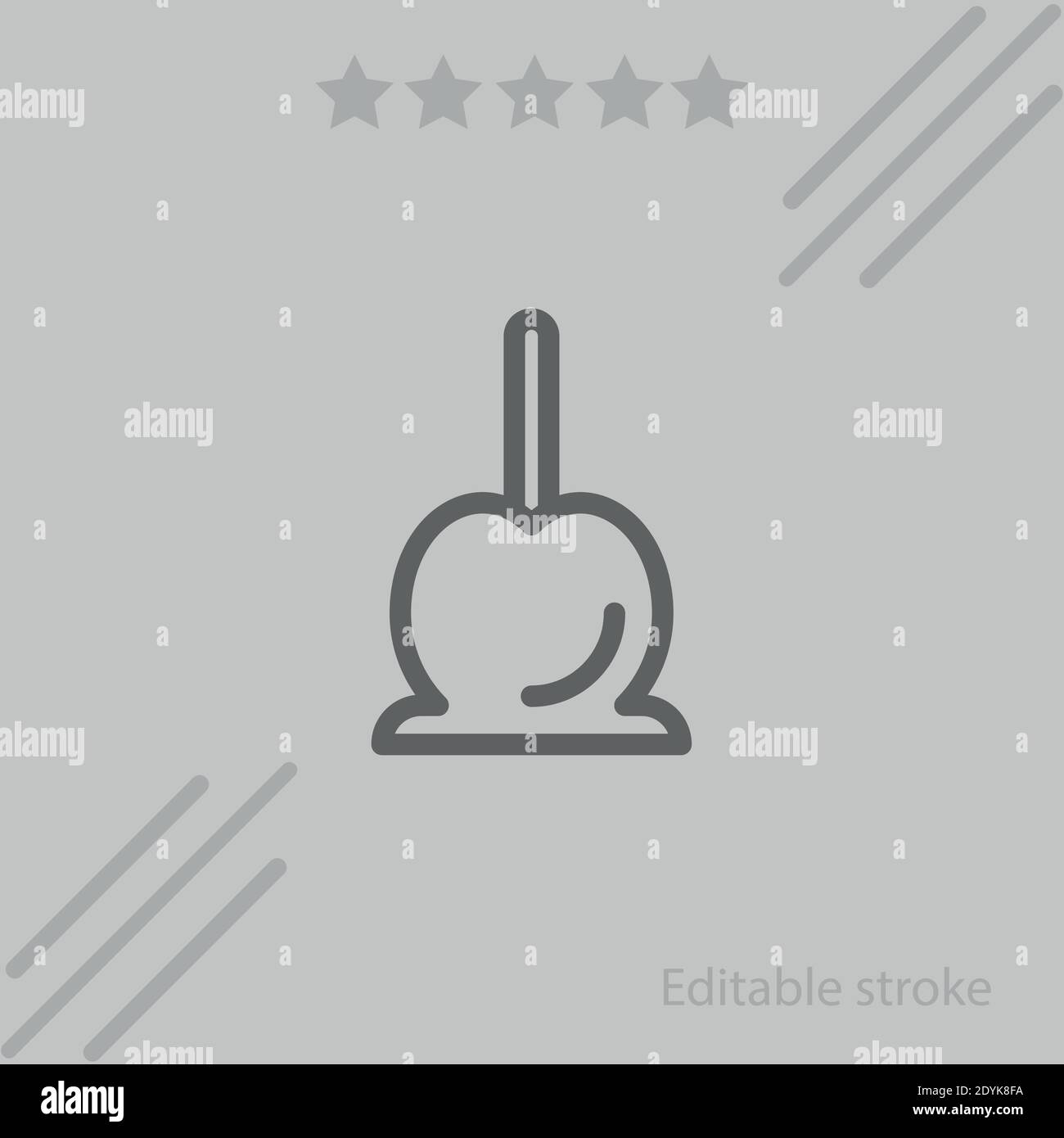 caramelized apple vector icon modern simple vector illustration Stock Vector