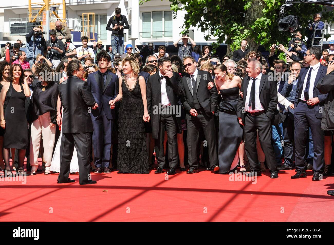 Marisa Borini, Louis Garrel, Valeria Bruni-Tedeschin, Filippo Timi, Xavier Beauvois, Celine Sallette and Andre Wilms arriving for 'Un Chateau En Italie' held at the Palais Des Festivals as part of the 66th Cannes Film Festival in Cannes, France on May 20, 2013. Photo by Aurore Marechal/ABACAPRESS.COM Stock Photo