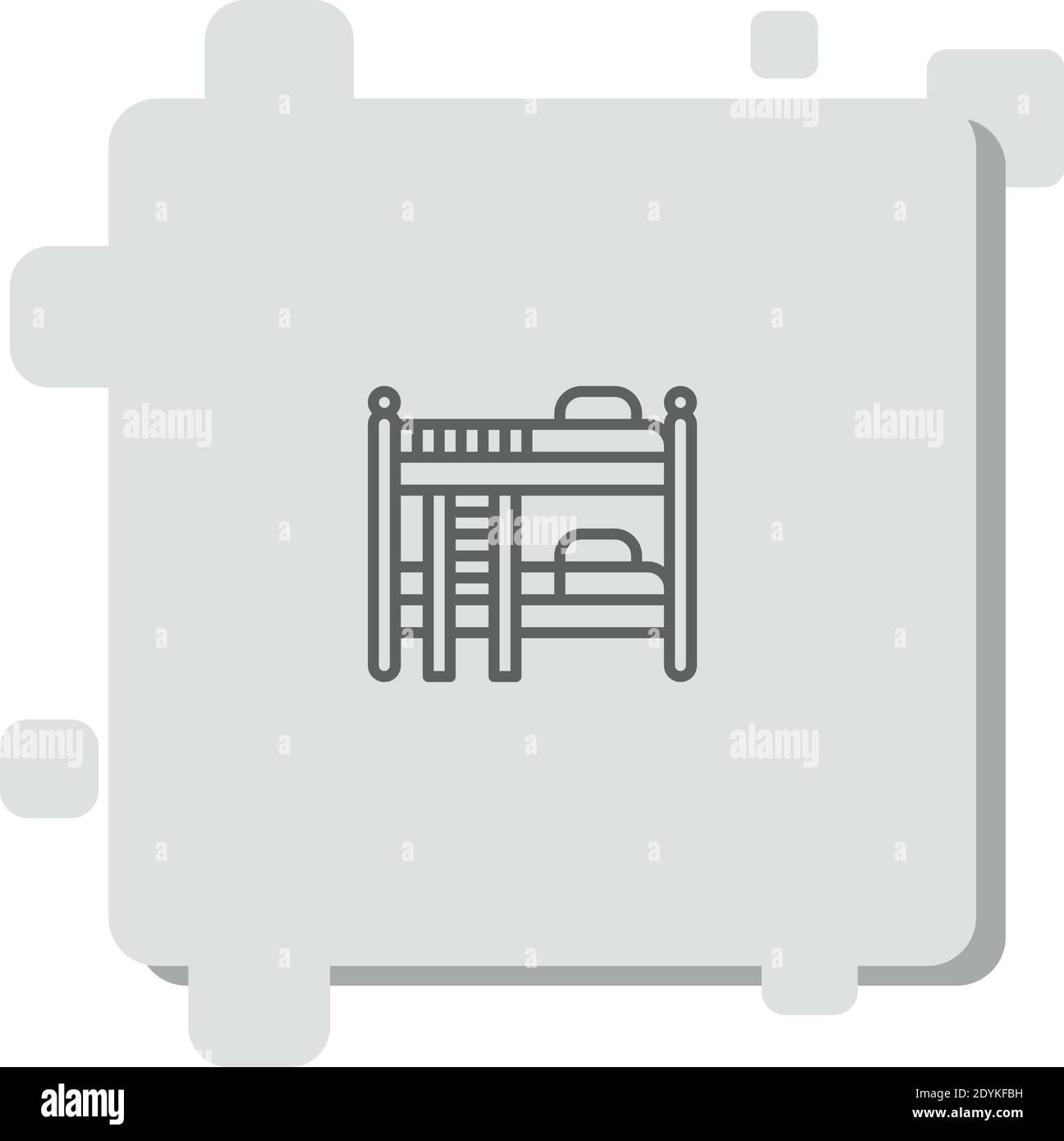 bunk bed vector icon modern simple vector illustration Stock Vector