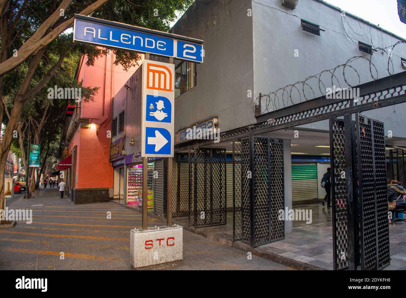 Allende Metro station on Calle de Tacuba Street and Calle de Motolinia near  Zocalo Constitution Square, Mexico City CDMX, Mexico Stock Photo - Alamy