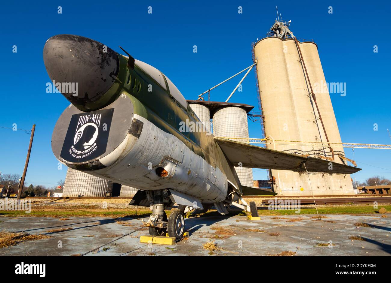 Cullom, Illinois / United States November 28th, 2020 A7 Corsair Jet