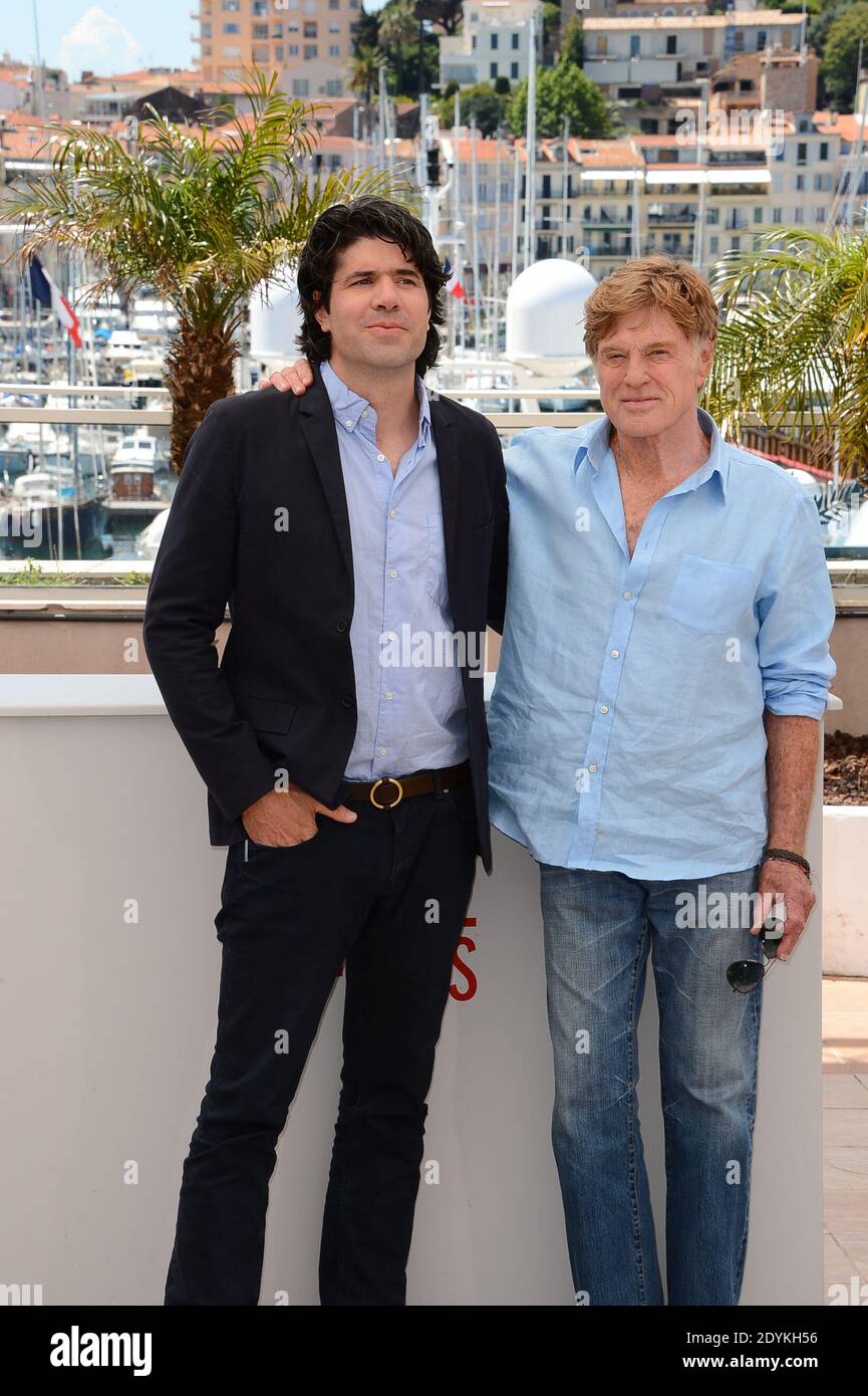 Robert Redford, JC Chandor posing at the photocall for the film All Is