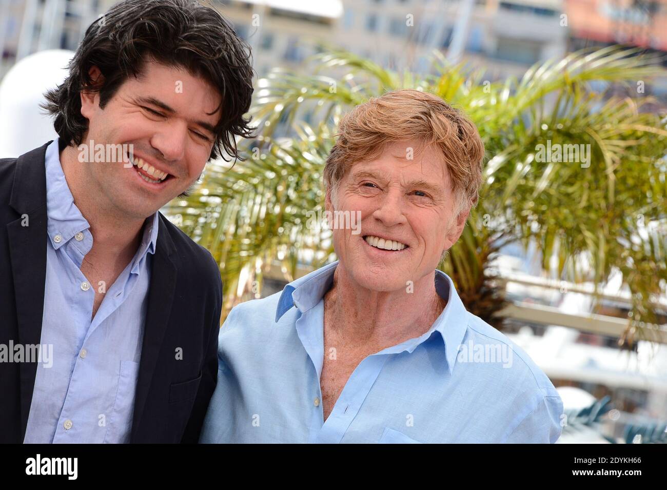 Robert Redford, JC Chandor posing at the photocall for the film All Is
