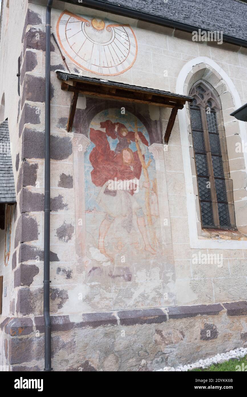 Fresco on Church of  Santa Maddalena Stock Photo