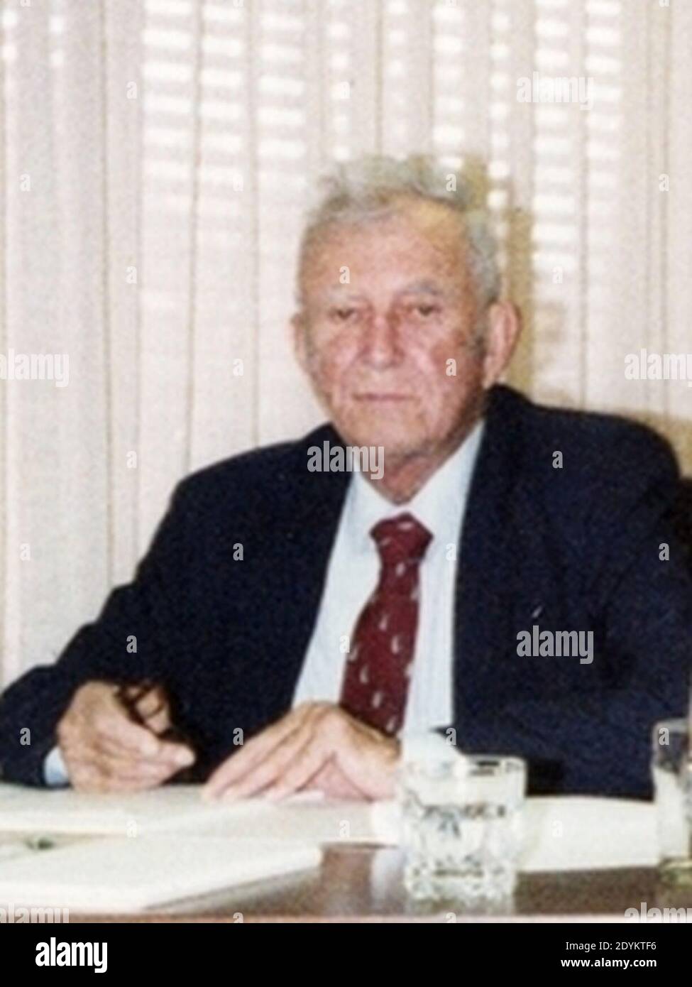 Laurence M. Gould in 1981 (cropped Stock Photo Alamy