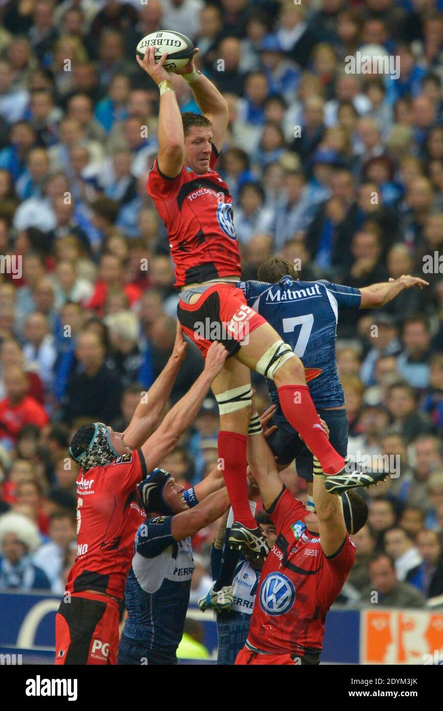 Toulon's Bakkies Botha playing the Top 14 Final Rugby match, Castres vs  Toulon, at the Stade