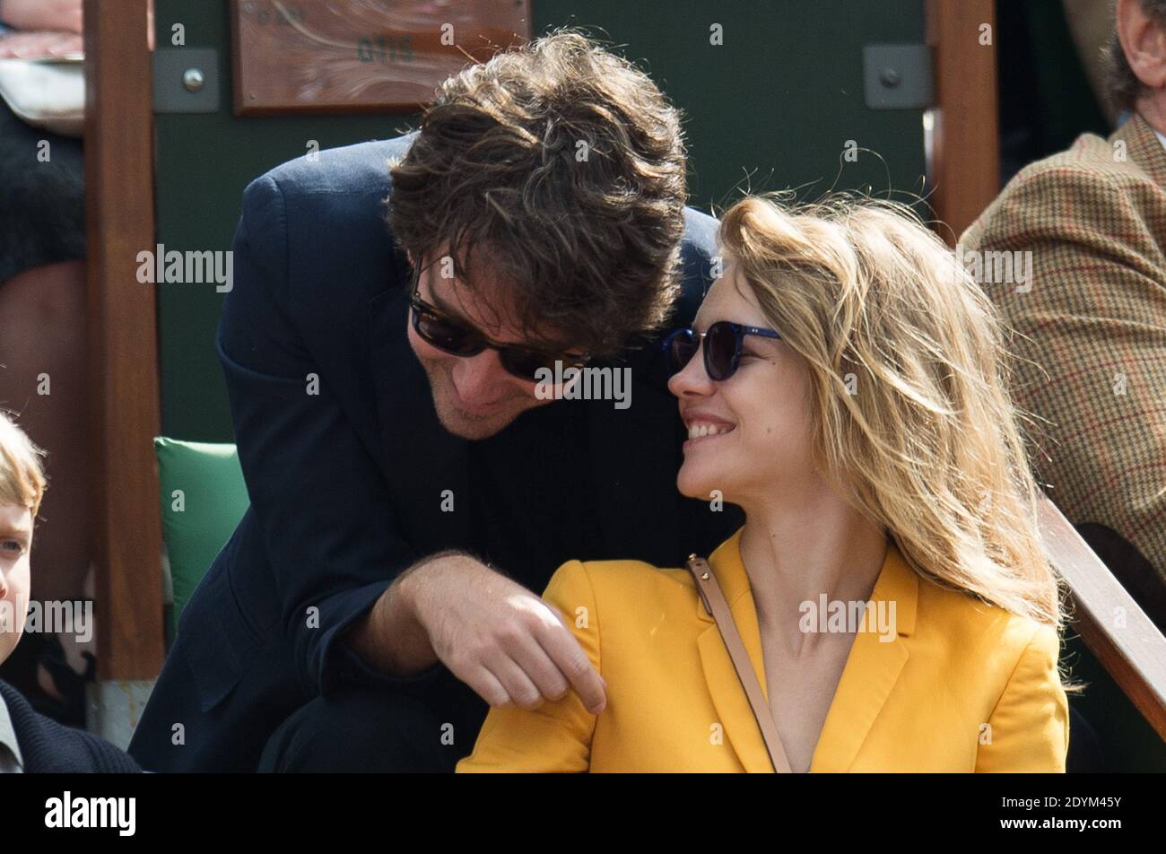 Natalia Vodianova, Antoine Arnault and her son Lucas Alexander Celebrities  attending the Mens 2012 French Open Final at Roland Garros Paris, France -  10.06.12 Stock Photo - Alamy
