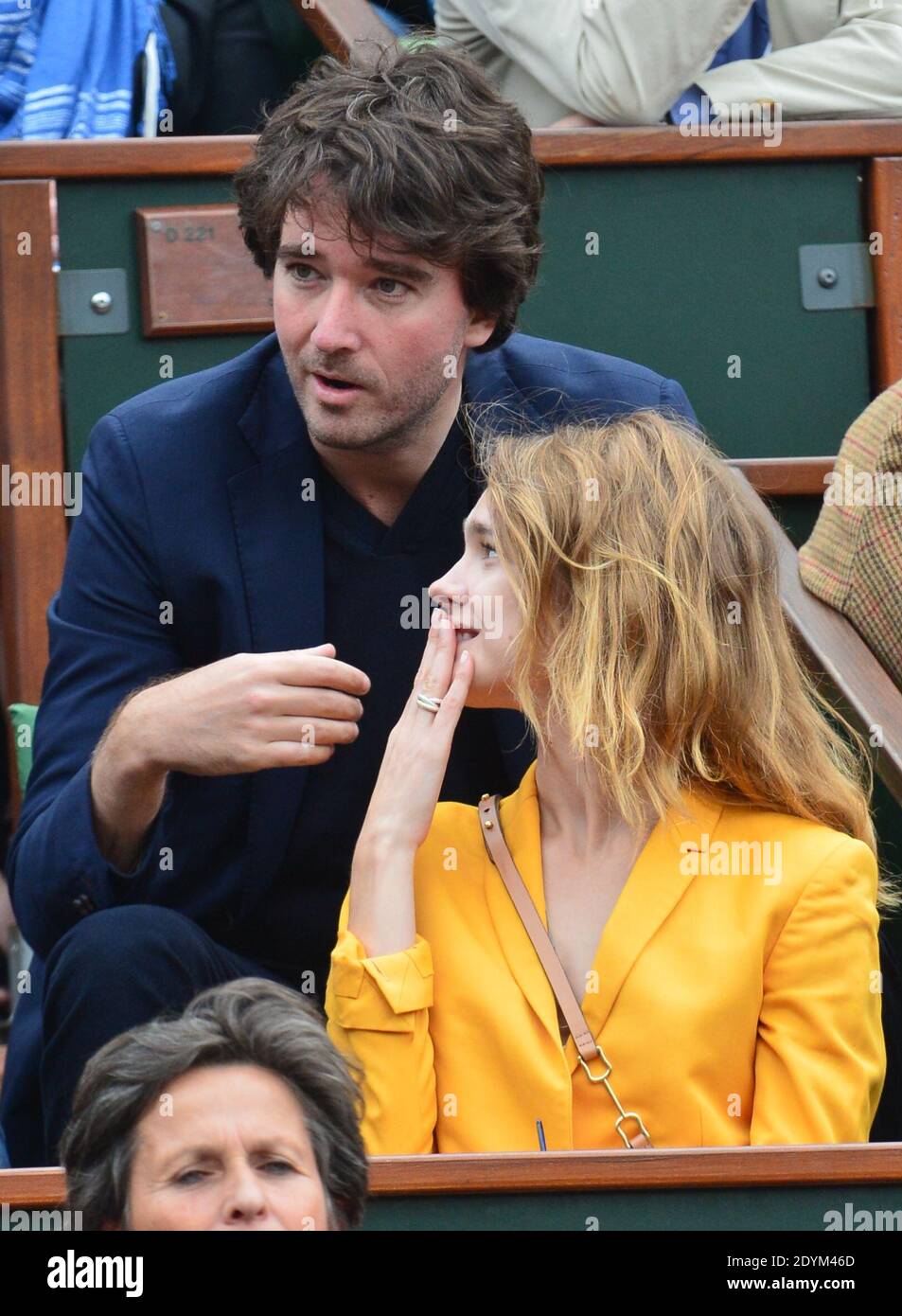 Antoine Arnault and his girlfriend upon arrival to the cocktail