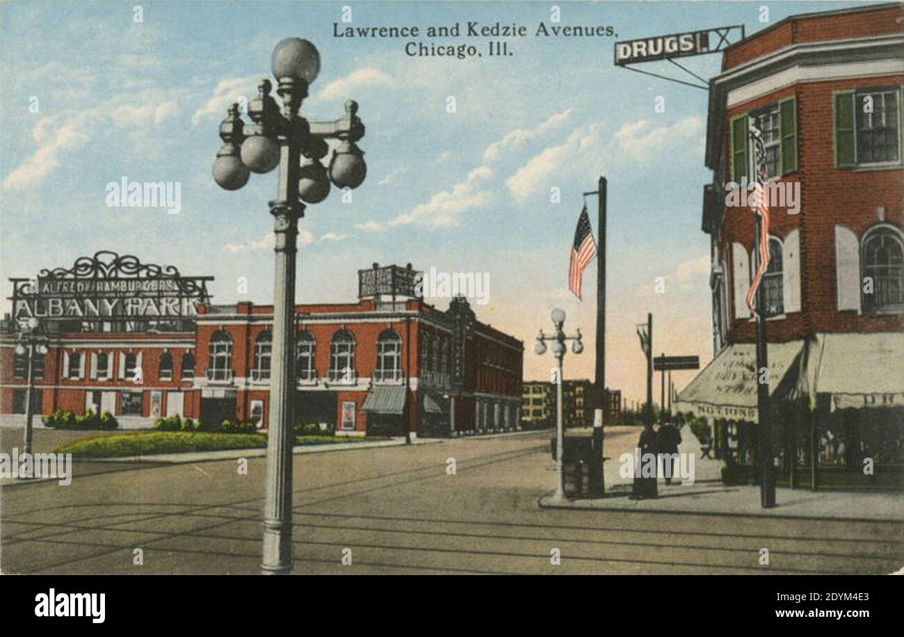Lawrence And Kedzie Avenues, Chicago, Illinois Stock Photo Alamy