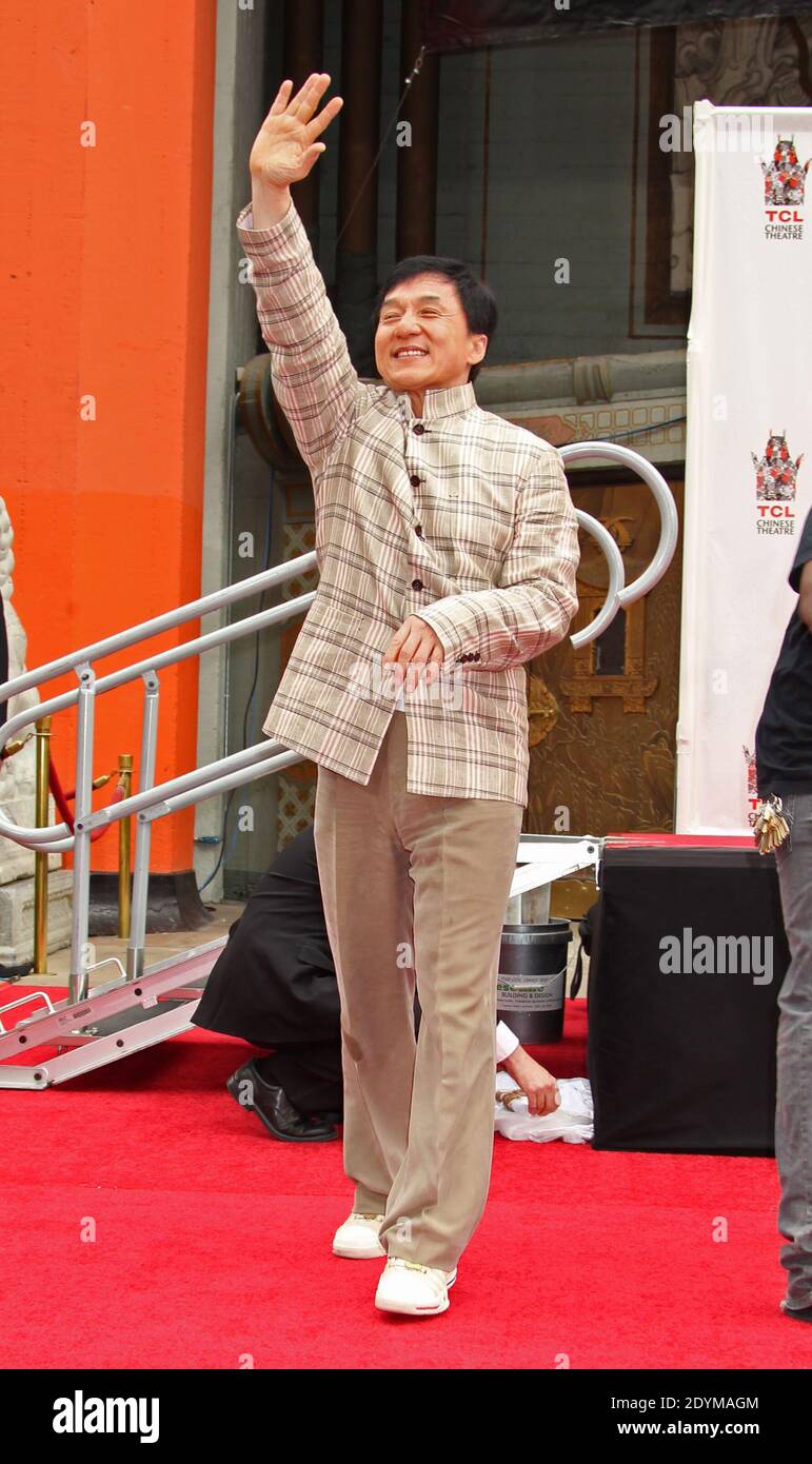 Jackie Chan attends his handprint and footprint ceremony at the TCL