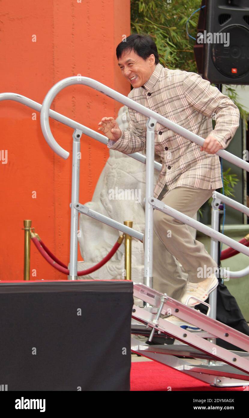 Jackie Chan attends his handprint and footprint ceremony at the TCL