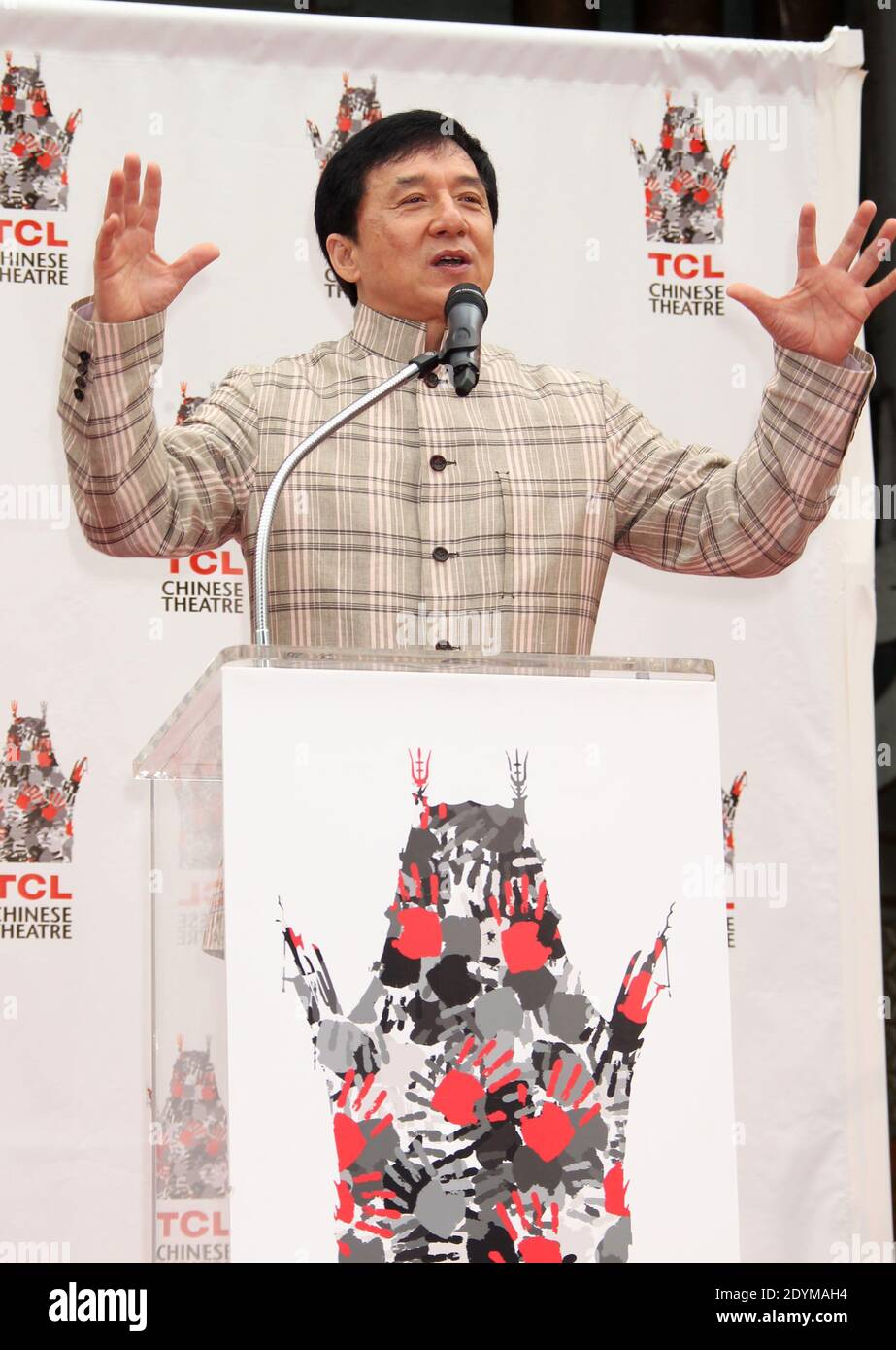 Jackie Chan attends his handprint and footprint ceremony at the TCL