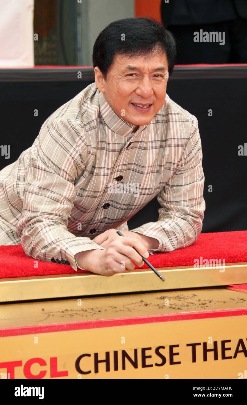 Jackie Chan attends his handprint and footprint ceremony at the TCL