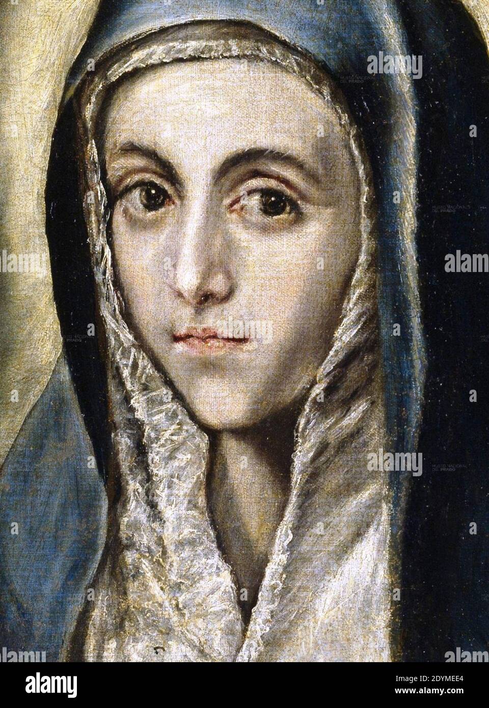 La Virgen María, de El Greco, detalle Stock Photo Alamy