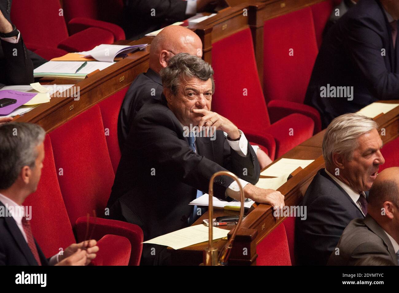 President of the French Union of Independent Democrats (UDI) Jean-Louis Borloo pictured during the question time at the National Assembly in Paris, France, on June 25, 2013. Photo by Romain Boe/ABACAPRESS.COM Stock Photo