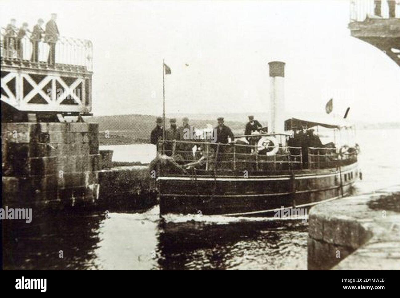 Steamer belonging to Bernard Forbes 8th Earl of Granard passing through