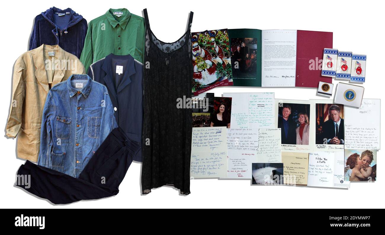Nate D. Sanders Auctions has announced that items once belonging to Monica  Lewinsky and said to have been used by Kenneth Starr in his case for  Impeachment against Bill Clinton are up