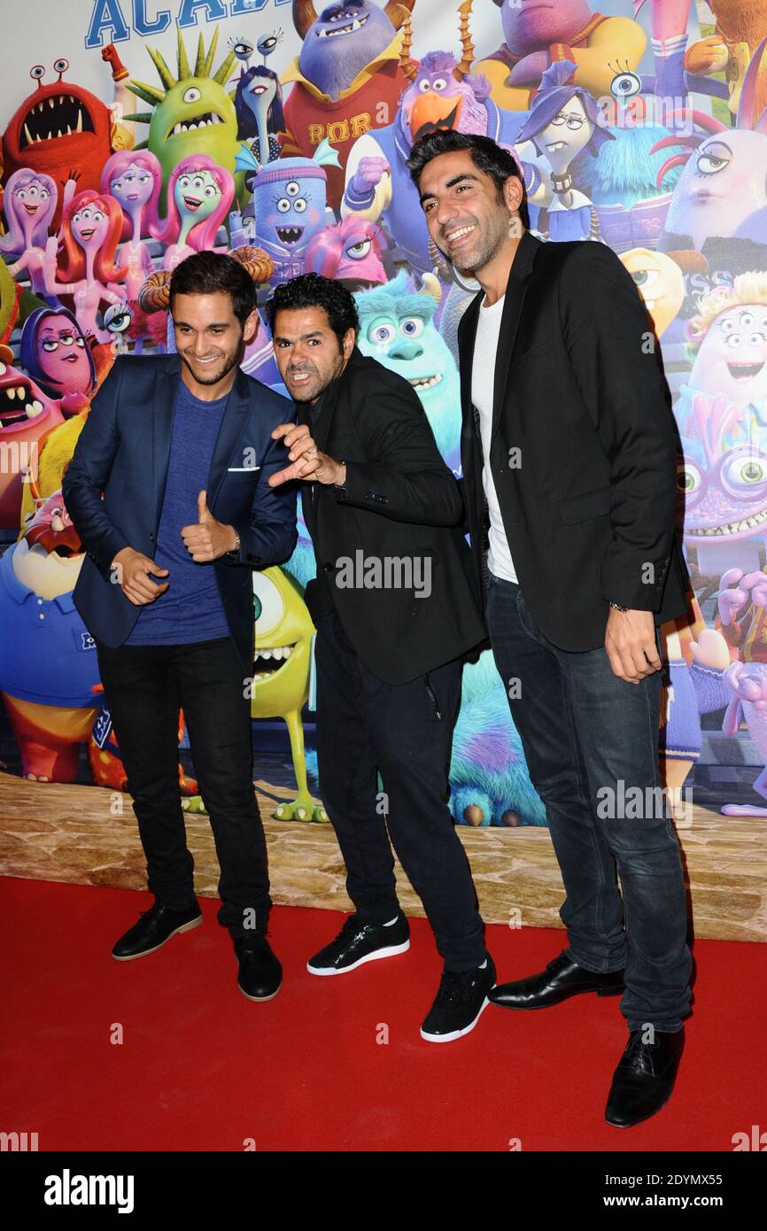 Malik Bentalha, Jamel Debbouze and Ary Abittan attending the 'Monsters University' ('Monstres Academy') Premiere at Sorbone University, in Paris, France, on June 26, 2013. Photo by Aurore Marechal/ABACAPRESS.COM Stock Photo