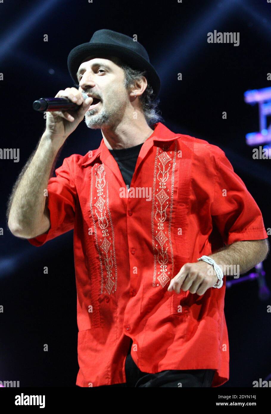 French singer's Sergent Garcia performs during a concert as part of the Catalans Workers Festival in Argeles-sur-Mer, near Perpignan, south of France on June 29, 2013. Photo by Michel Clementz/ABACAPRESS.COM Stock Photo