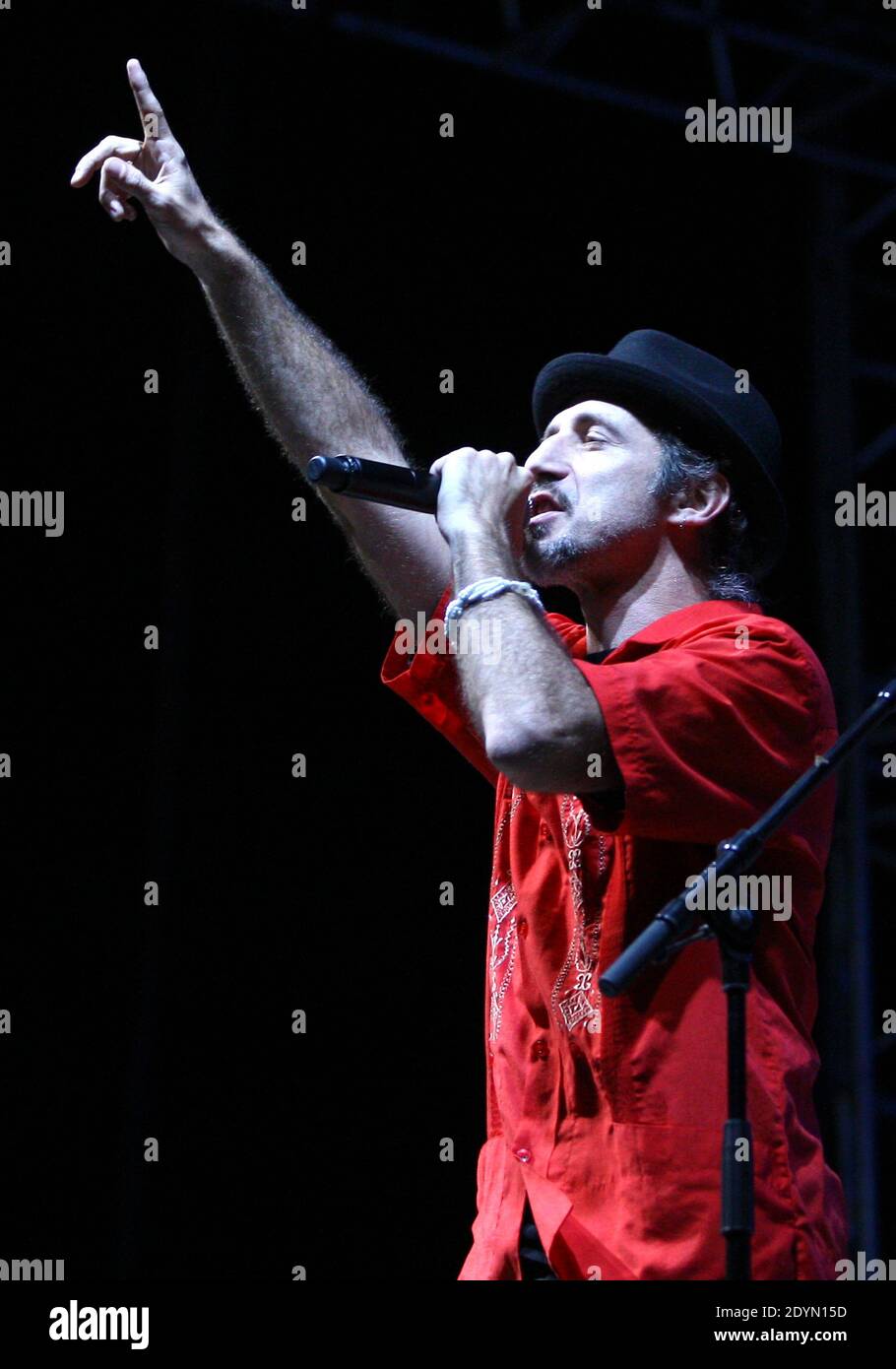 French singer's Sergent Garcia performs during a concert as part of the Catalans Workers Festival in Argeles-sur-Mer, near Perpignan, south of France on June 29, 2013. Photo by Michel Clementz/ABACAPRESS.COM Stock Photo