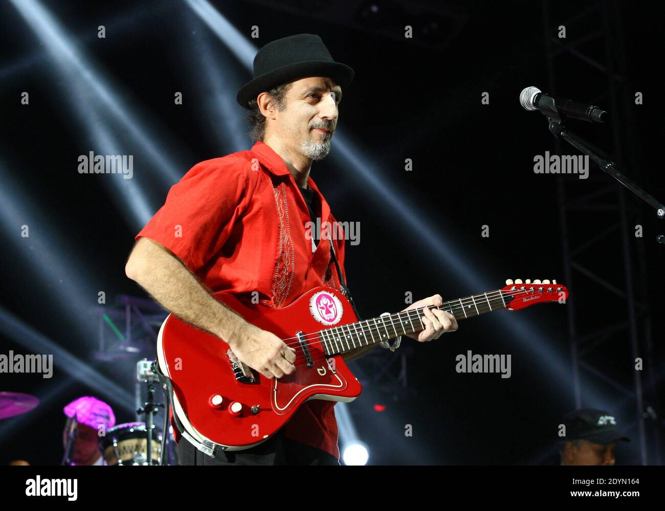 French singer's Sergent Garcia performs during a concert as part of the Catalans Workers Festival in Argeles-sur-Mer, near Perpignan, south of France on June 29, 2013. Photo by Michel Clementz/ABACAPRESS.COM Stock Photo