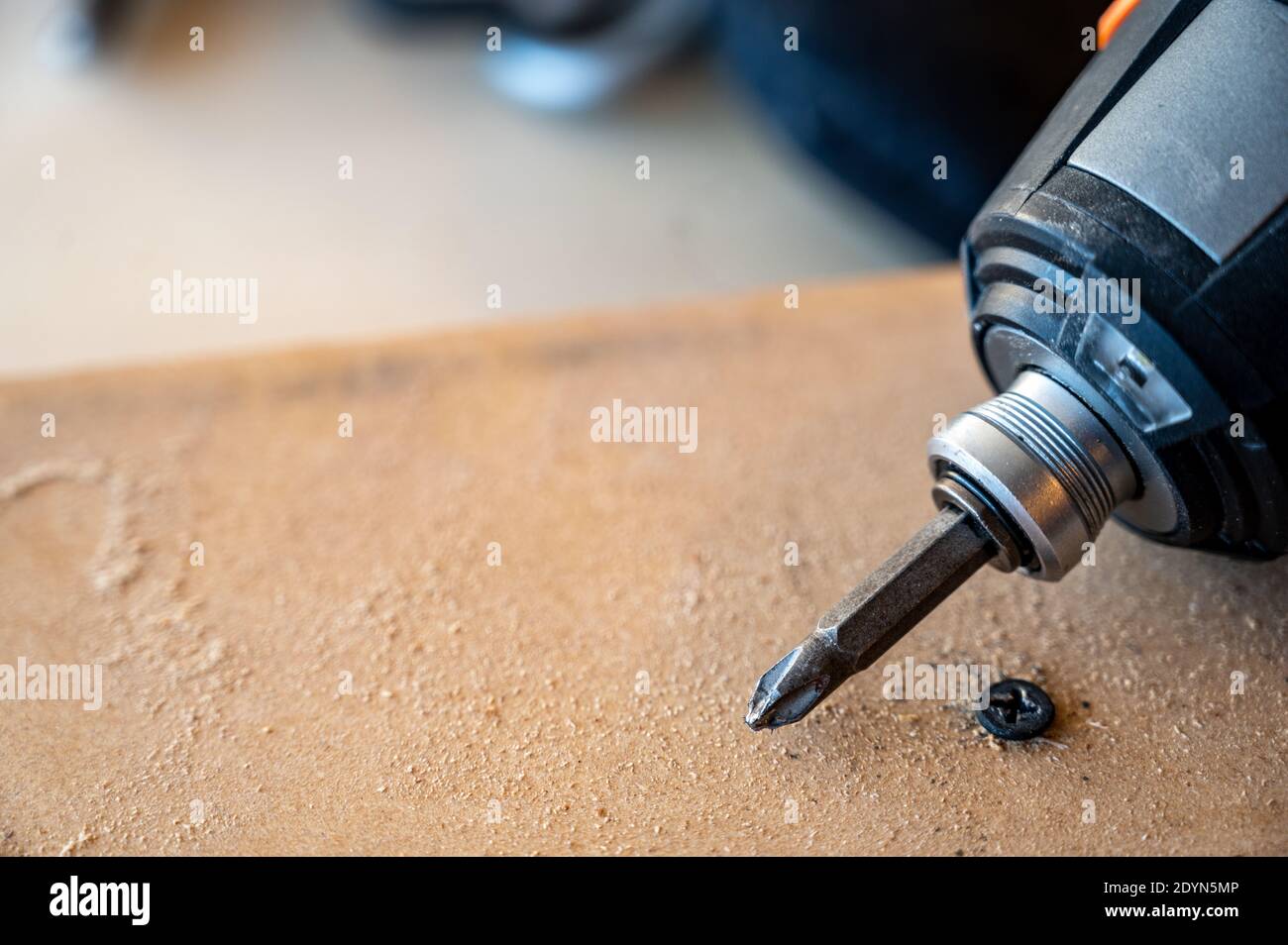 Damaged screw head caused by using the wrong bit and speed to install