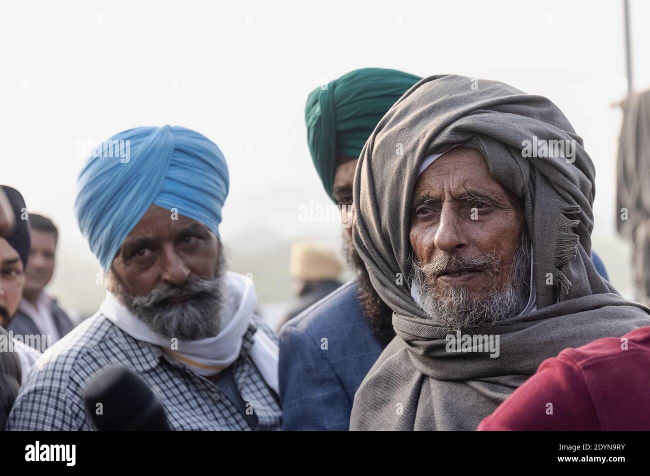 NEW DELHI, INDIA, DECEMBER 2020 : Portrait of Sikh farmer from Punjab ...