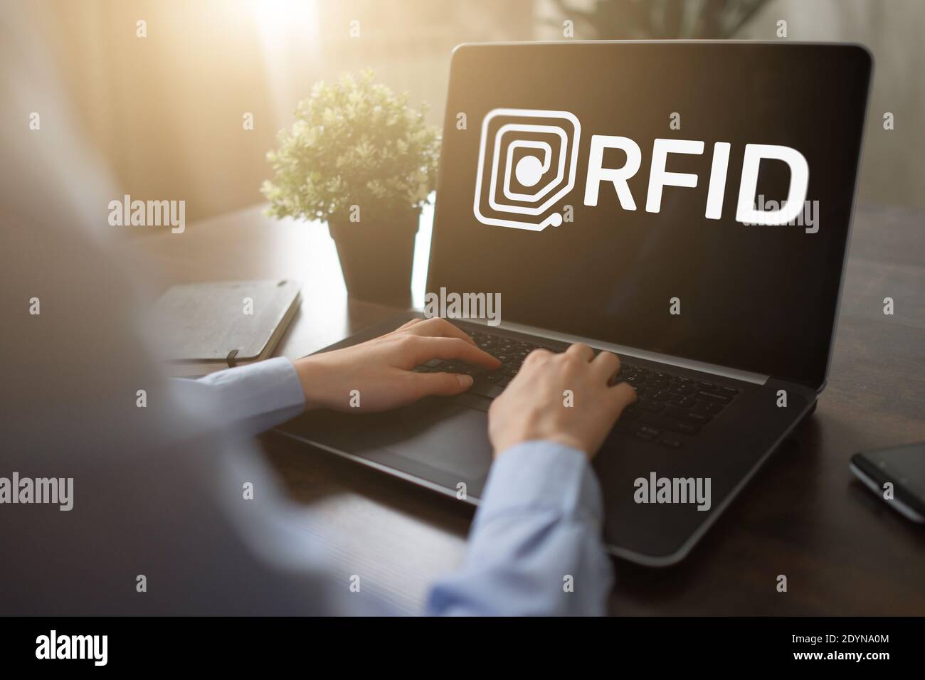 Rfid chip radio frequency identification hires stock photography and