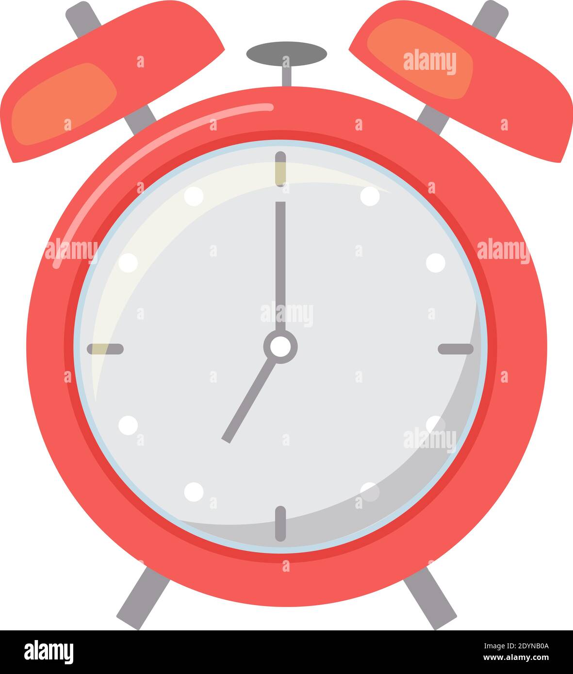 Red retro analog alarm clock Stock Vector Images - Alamy