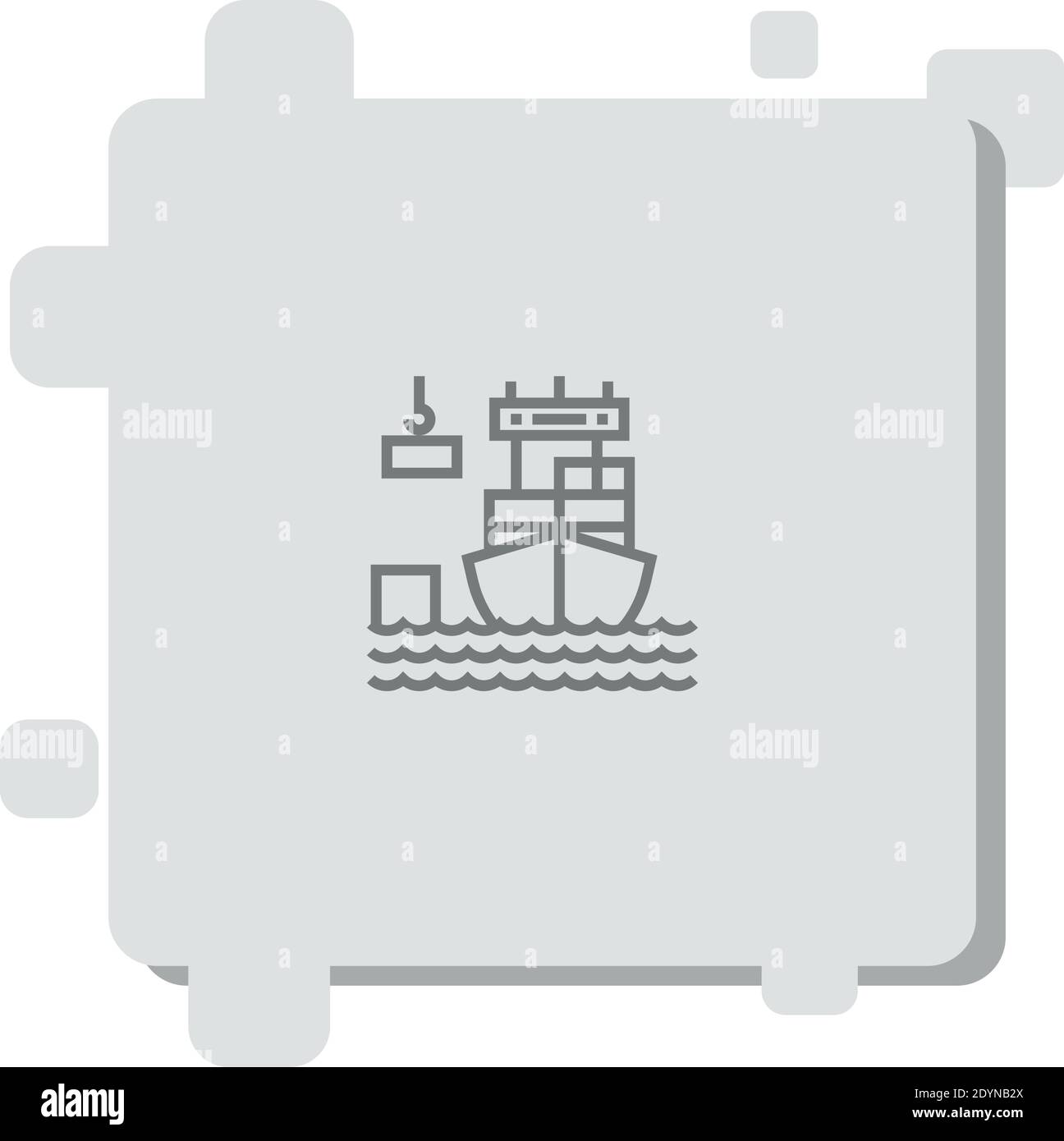 cargo ship vector icon modern simple vector illustration Stock Vector ...