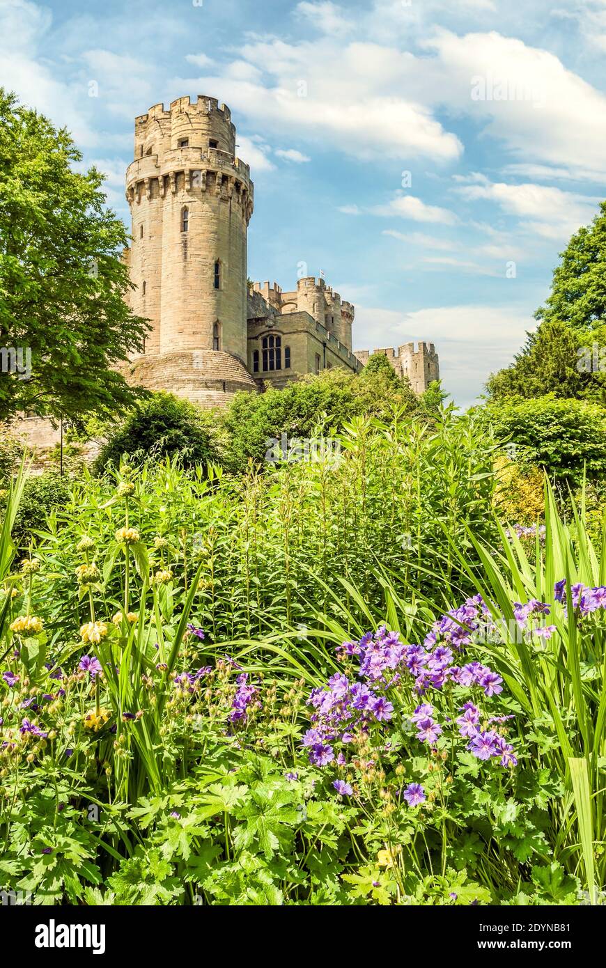 Mill Garden just below Warwick Castle in Warwick, Warwickshire, England