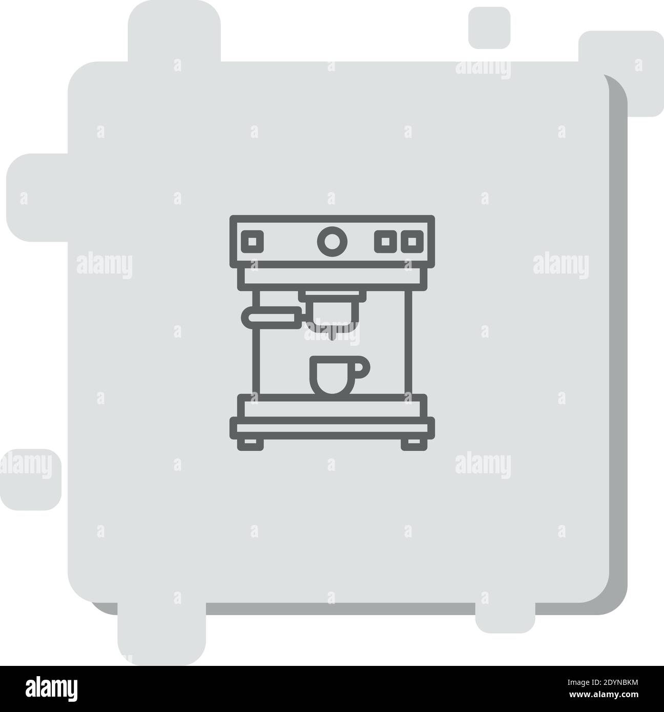 coffee machine vector icon modern simple vector illustration Stock ...