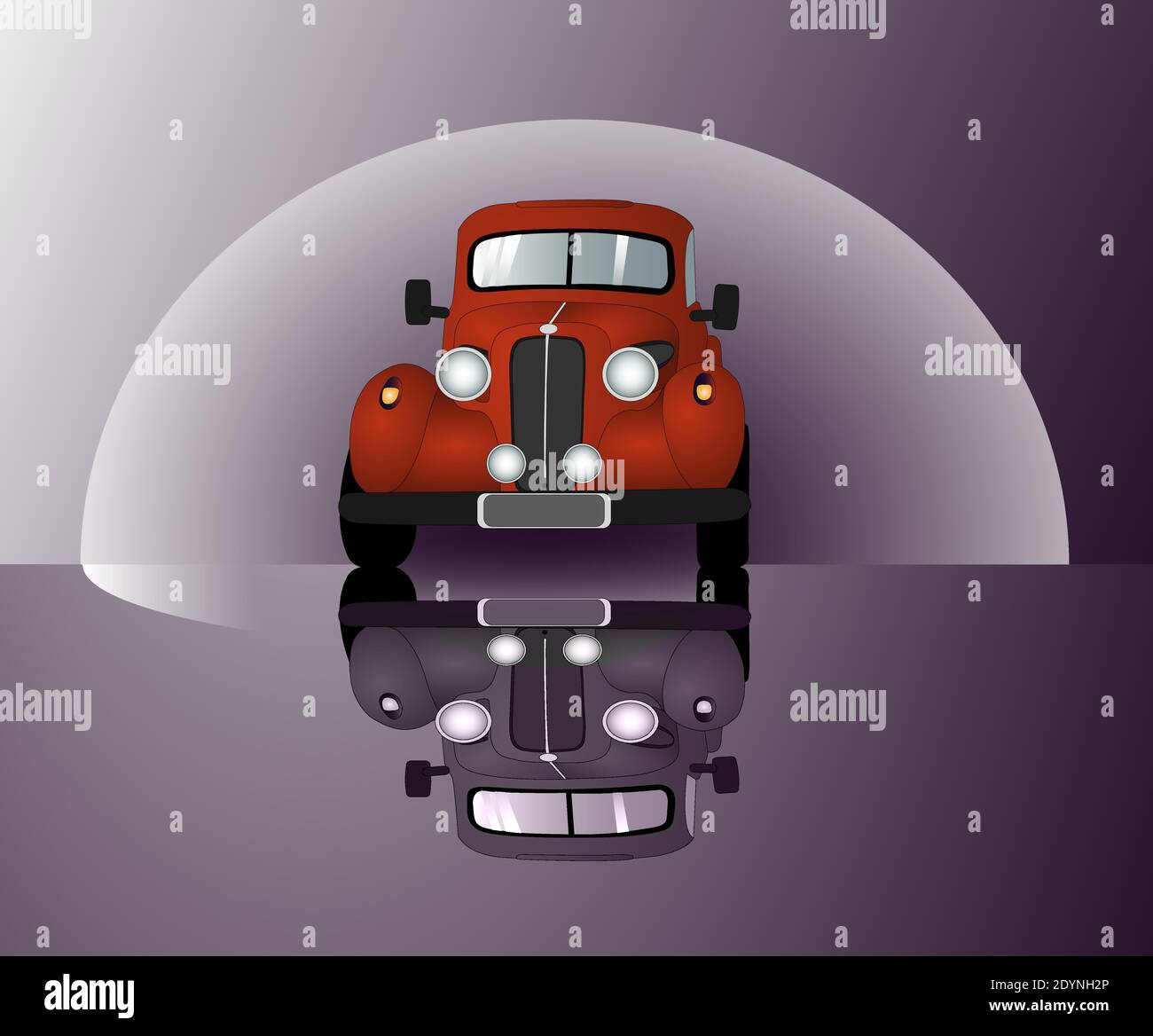 Old classic car. Stock Vector
