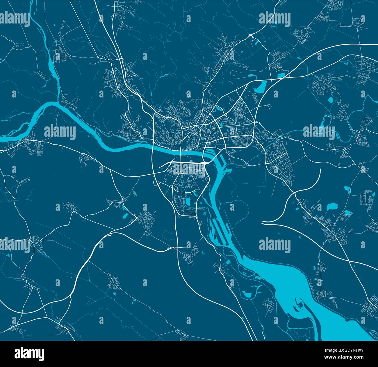 Vector map of Bratislava. Street map poster illustration. Bratislava ...