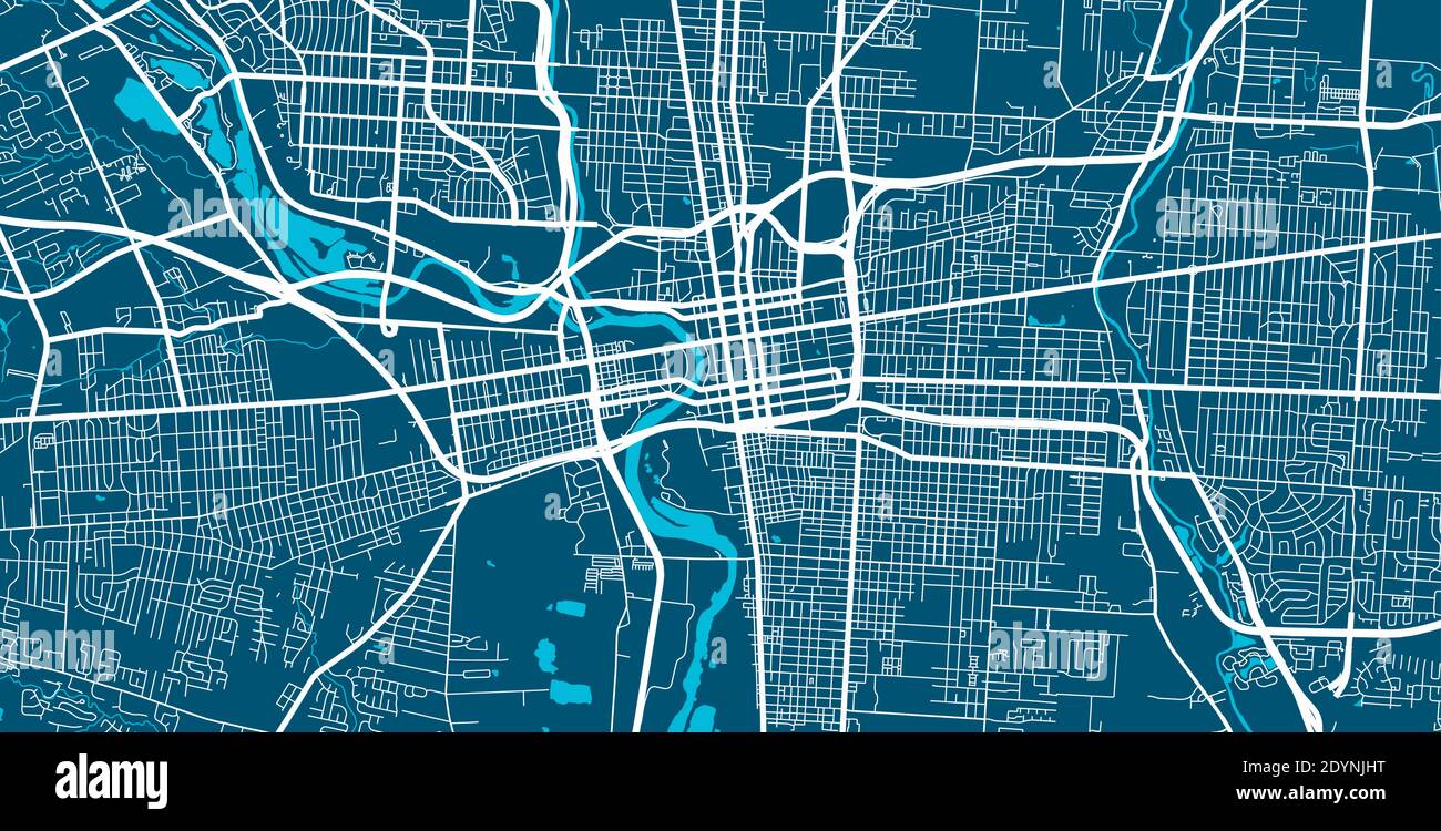 Street Map Of Columbus Ohio Vector Map Of Columbus. Street Map Poster Illustration. Columbus Map Art  Stock Vector Image & Art - Alamy