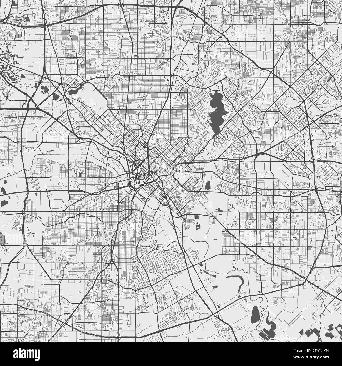 Urban city map of Dallas. Vector illustration, Dallas map art poster
