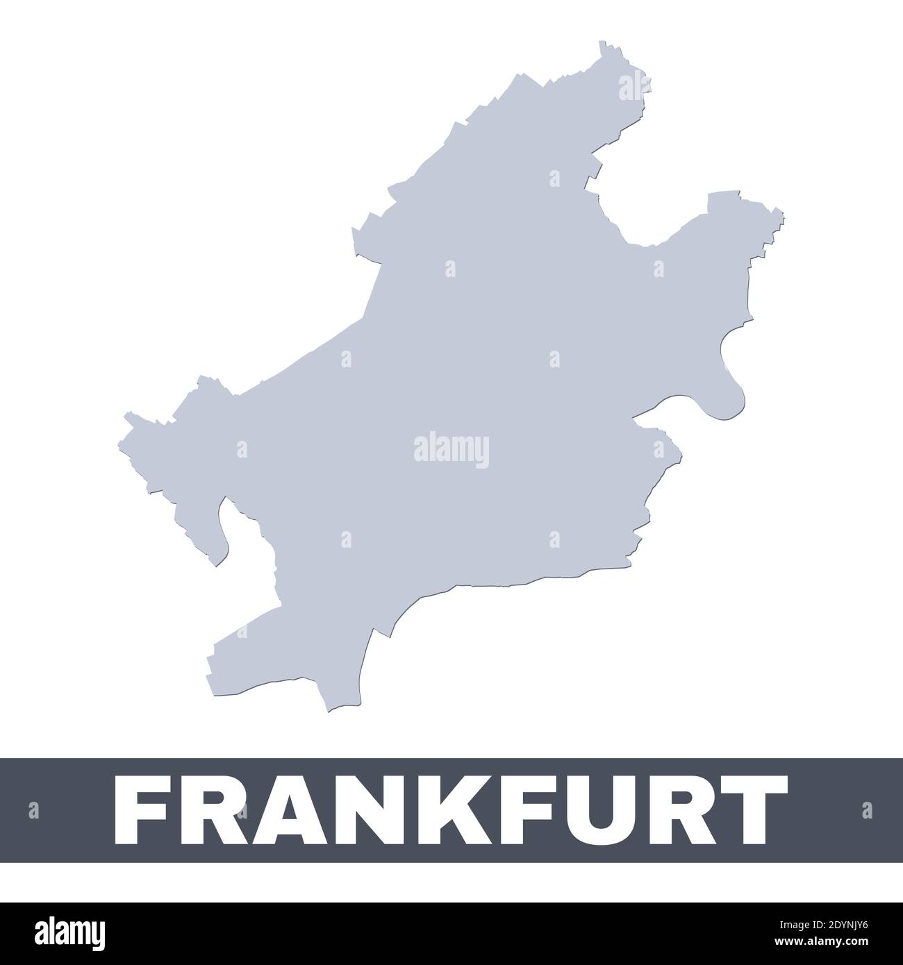 frankfurt on map of europe