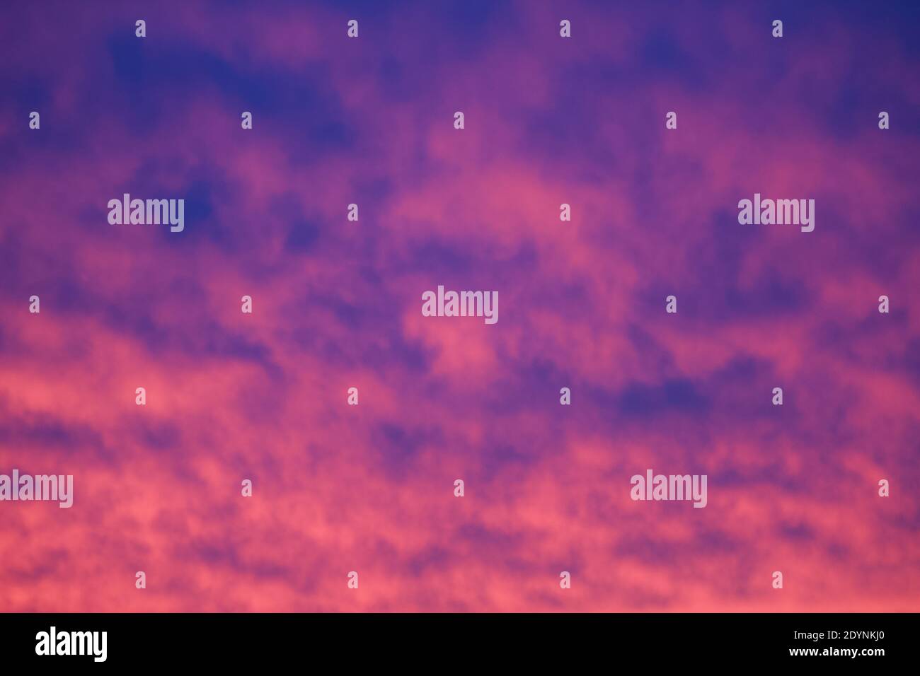 No fake cloud arrangement during sun set Stock Photo