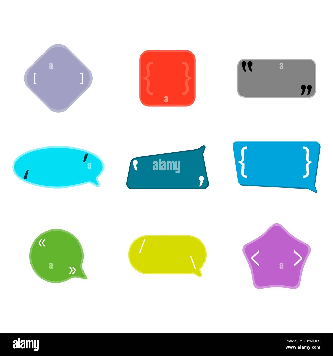 Speech Bubble Colored Quotes And Brackets For Proverb And Wise Philosophical Thoughts Remark Citing Quote Bubble And Feedback Proverb Opinion Vect Stock Vector Image Art Alamy