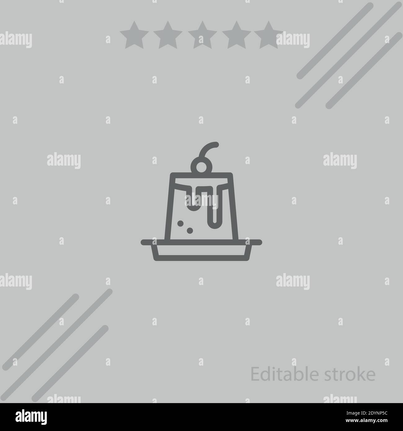 creme caramel vector icon modern simple vector illustration Stock ...