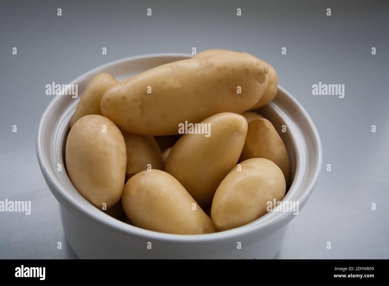 Bowl of Welsh salad potatoes Stock Photo