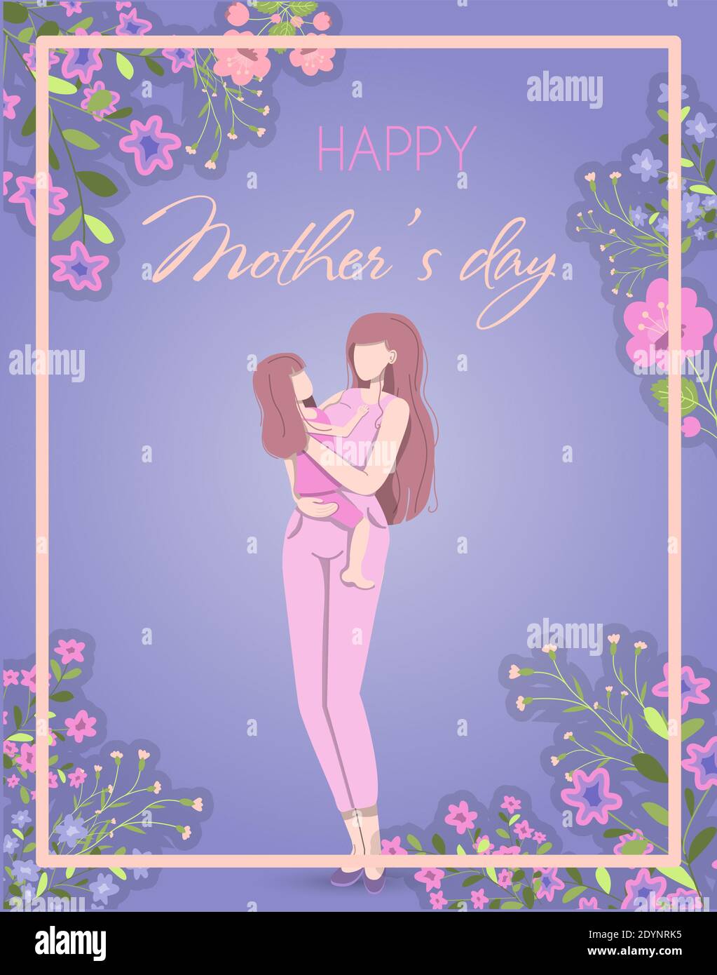 Card for the international mother s day. Vector illustration with text
