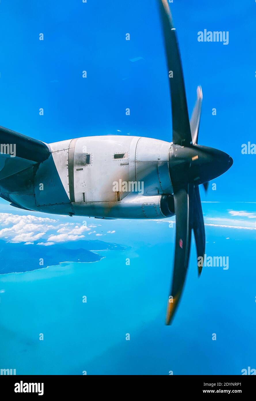 Aerial view of Koh Samui from the plane, Thailand, south east Asia Stock Photo
