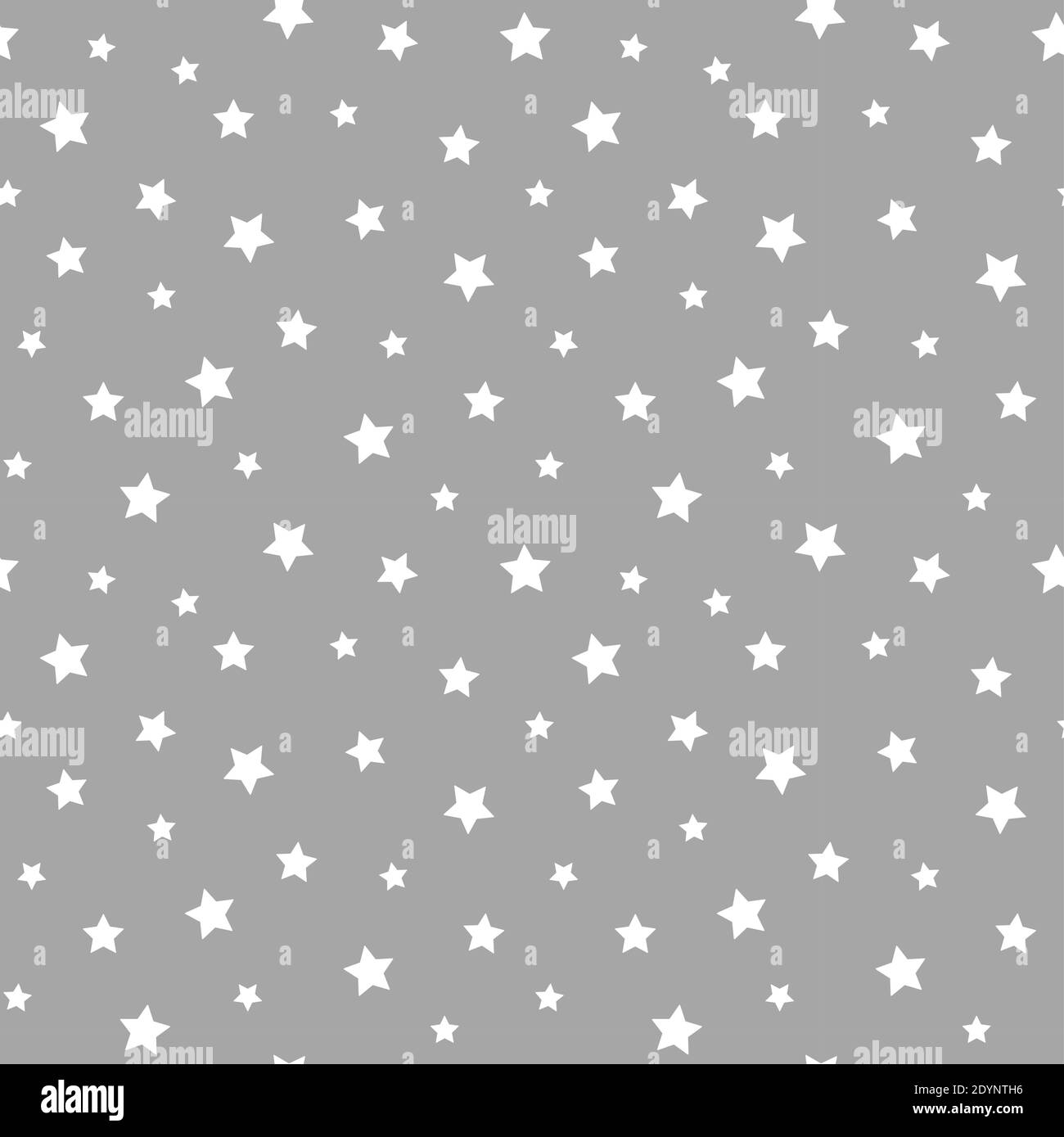 Stars seamless pattern. Grey and white star design for baby and kids