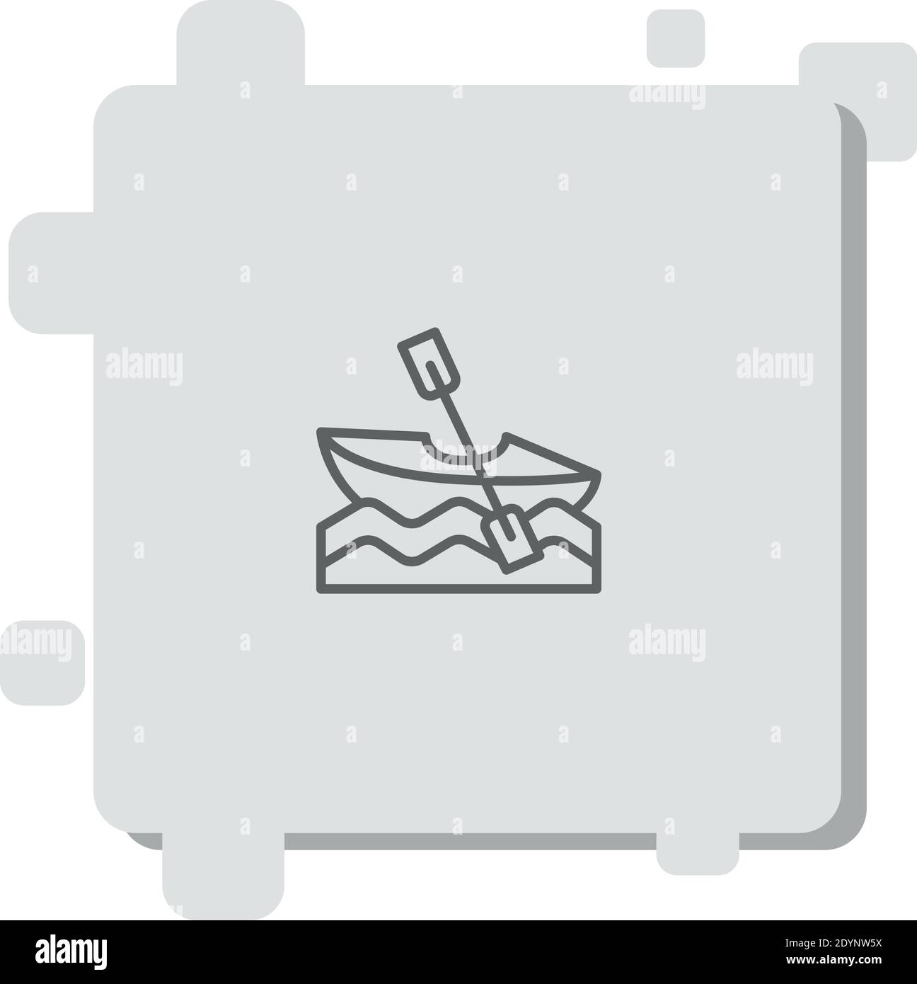 kayak vector icon modern simple vector illustration Stock Vector
