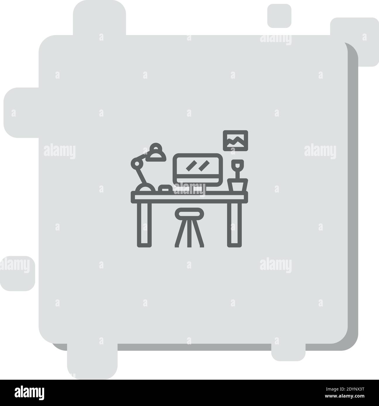 workplace vector icon modern simple vector illustration Stock Vector ...