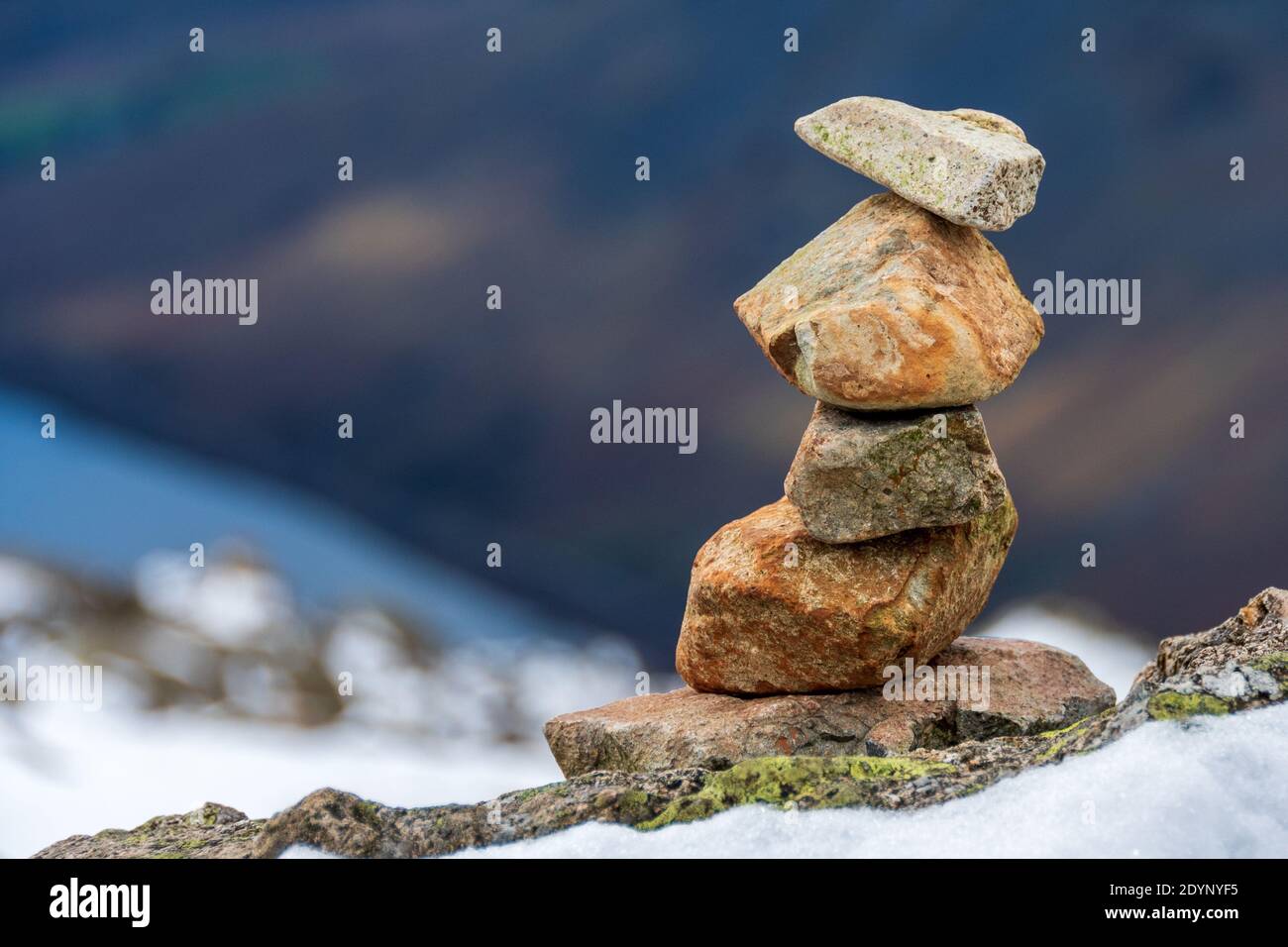 A pile of rocks on Safell Pike Stock Photo